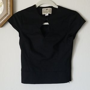 Collectif Black Diamond Cut Out Pinup Retro Top